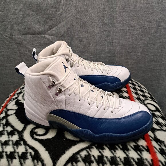 Size 13 Men Nike Air Jordan 12 Retro French Blue White Leather 2015 - Picture 2 of 14
